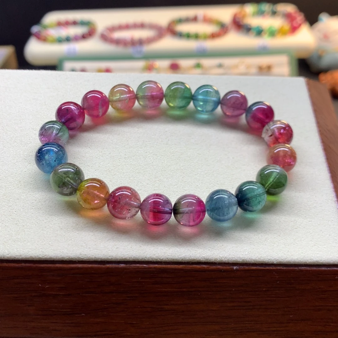 淡***～未镶嵌手链碧玺西瓜碧玺