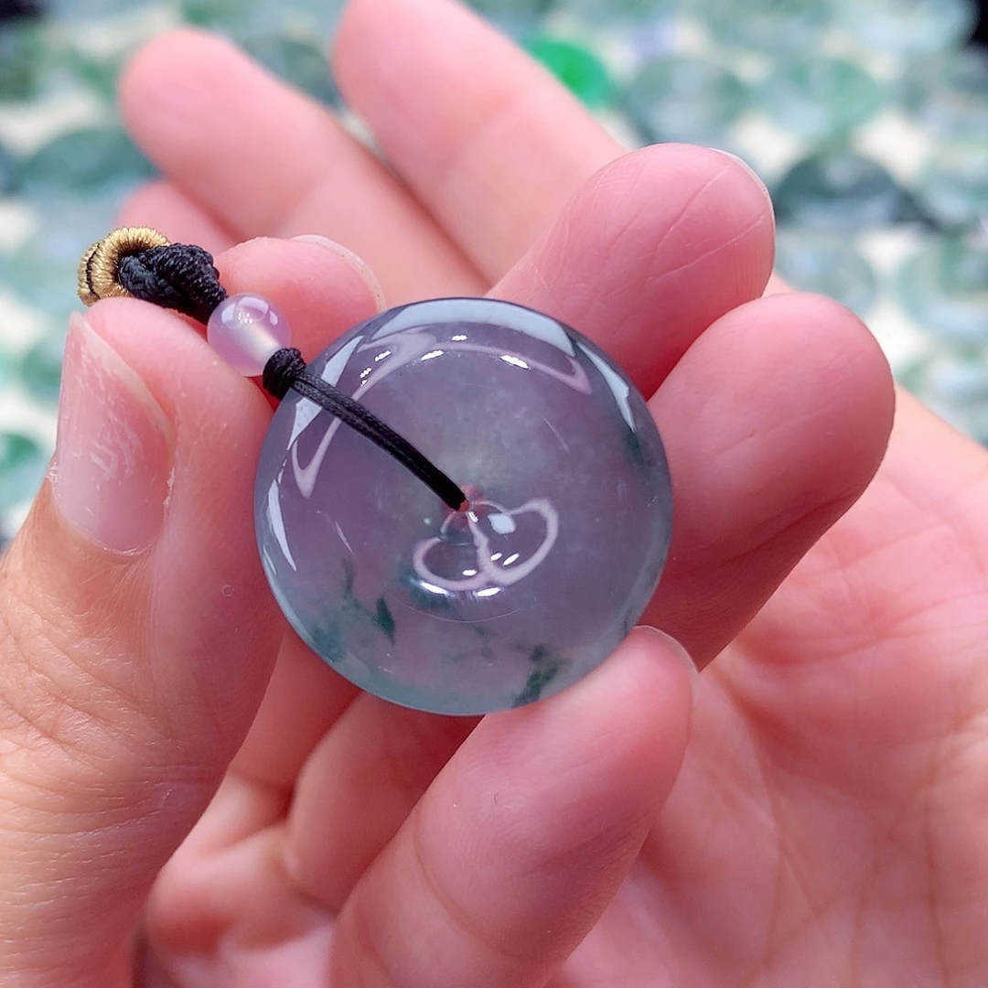 翡翠未镶嵌颈饰编号14-尺寸21.8/4.9