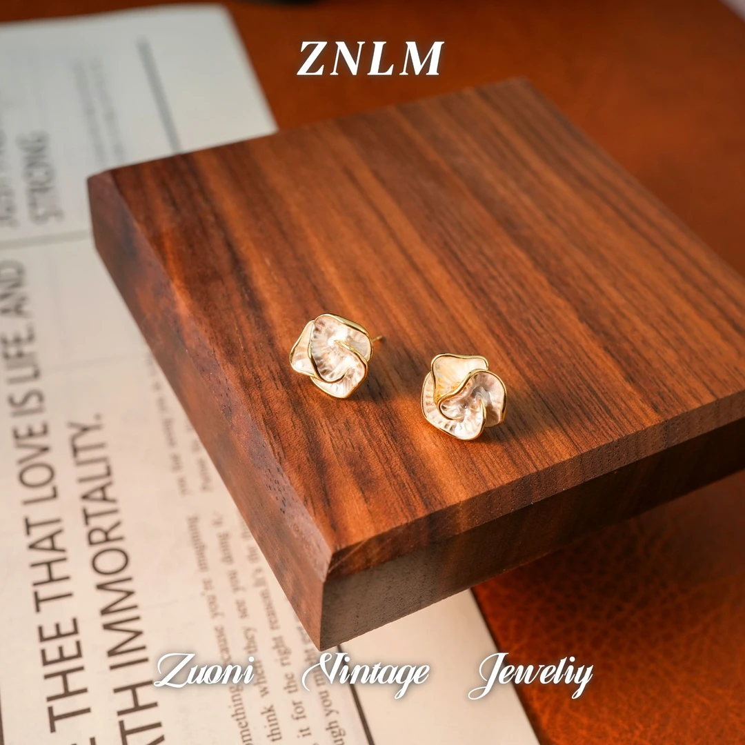 黄铜耳饰 E030柏★【隐蕊】夏ZNLM 京蒂伽斯耳钉