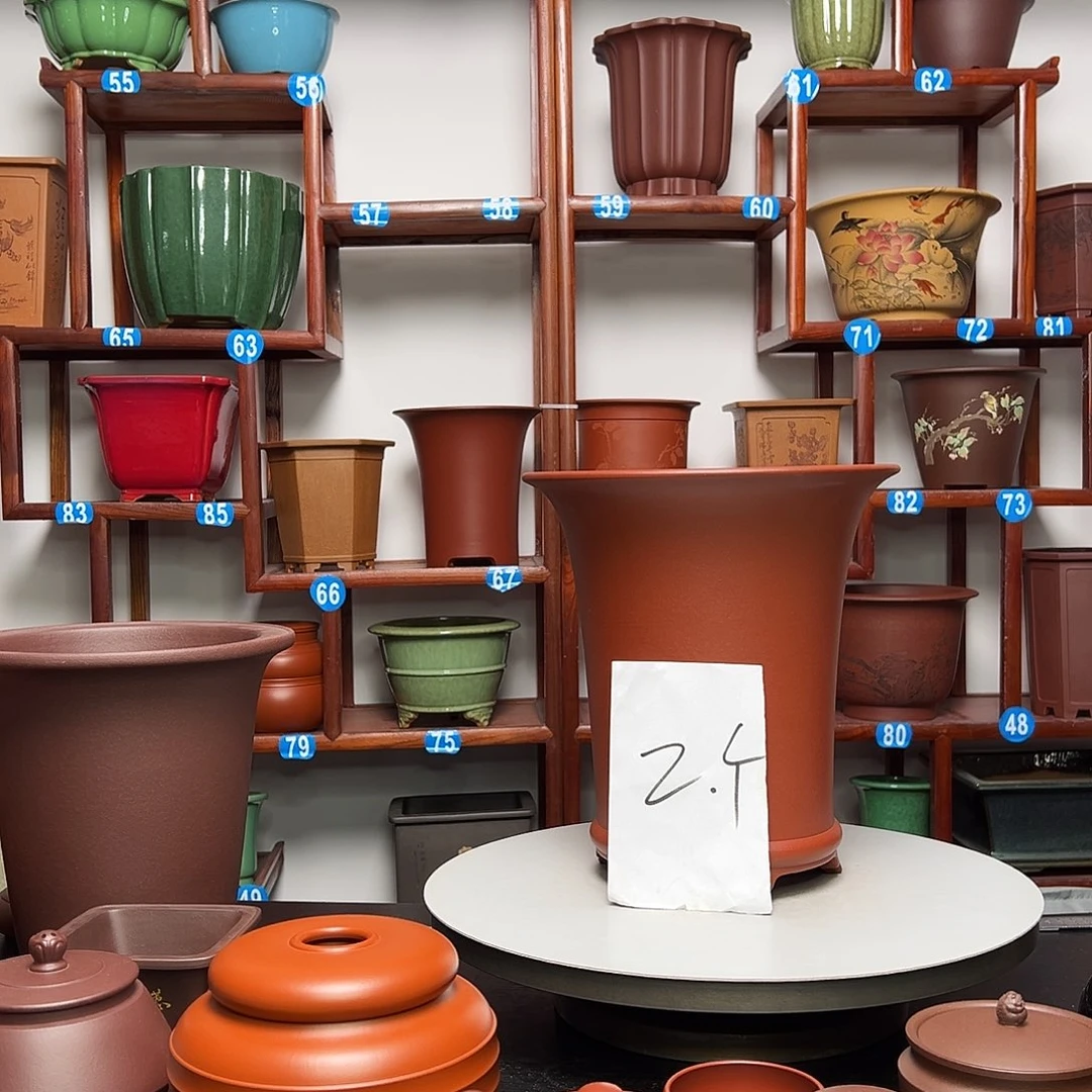 紫砂花盆武**人圆盆花盆