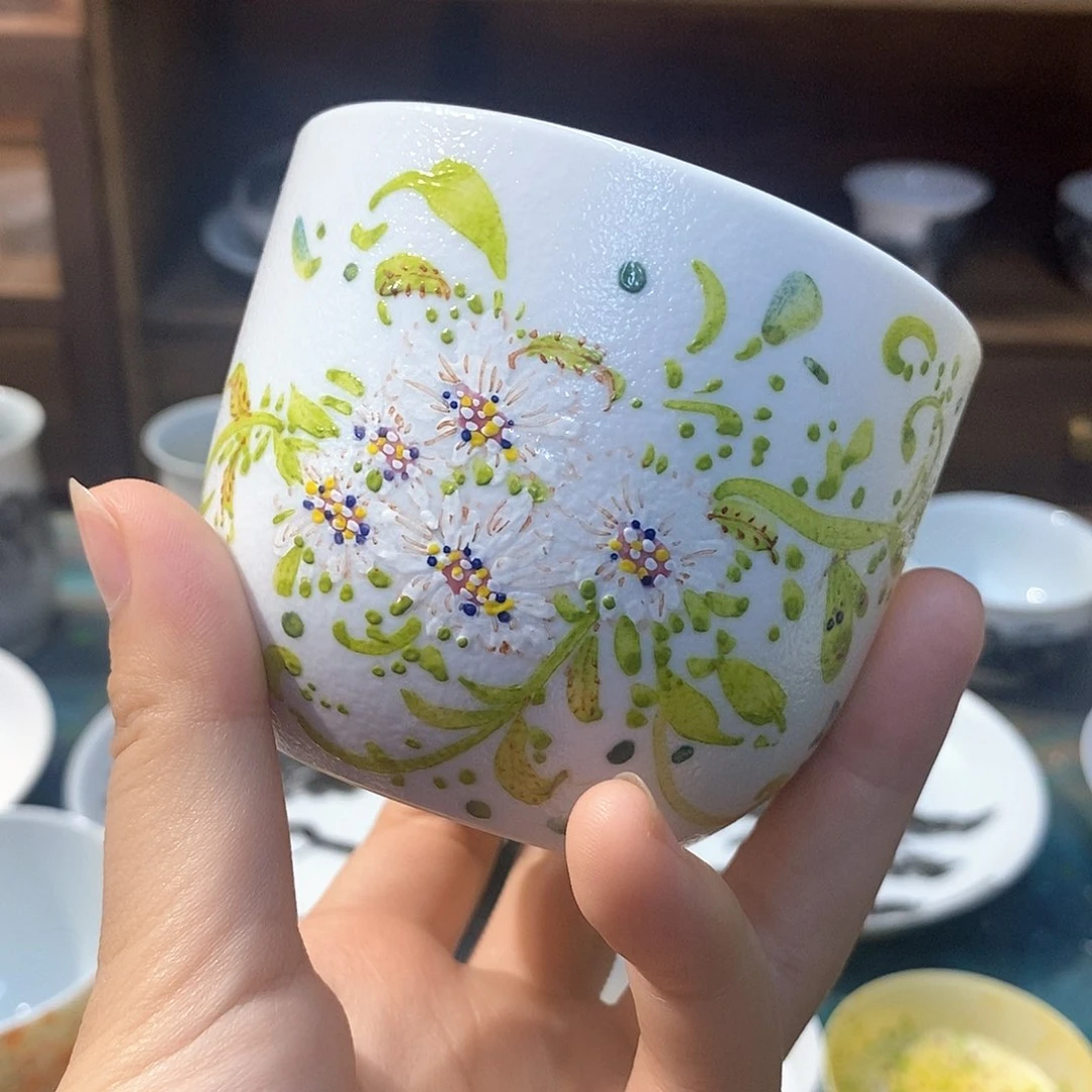 摆件玉珠彩主人杯杯杯