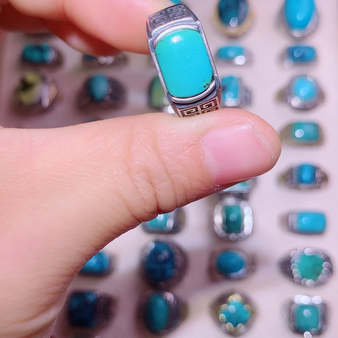 绿松石银S925镶嵌颈饰