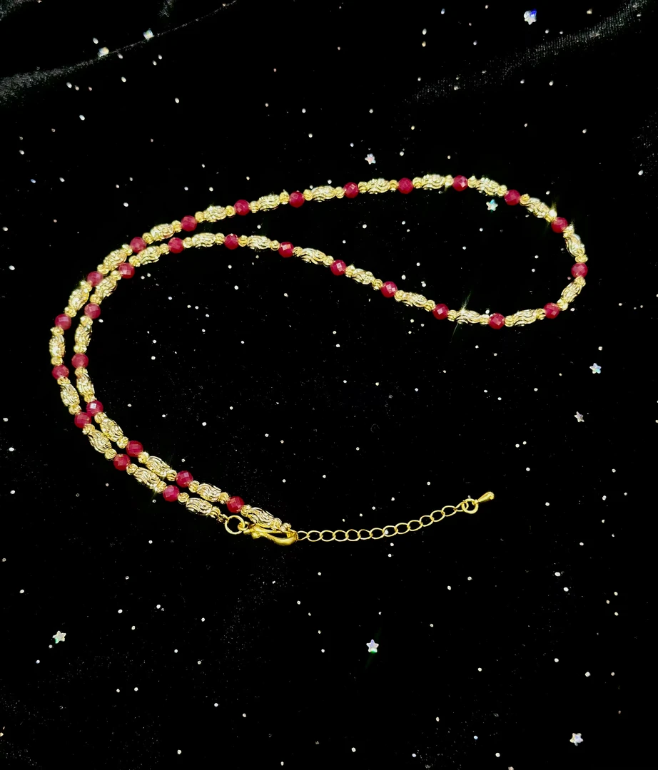 培育红宝石云总甄选】星光璀璨珍宝录合金镶嵌项链【YPN434】