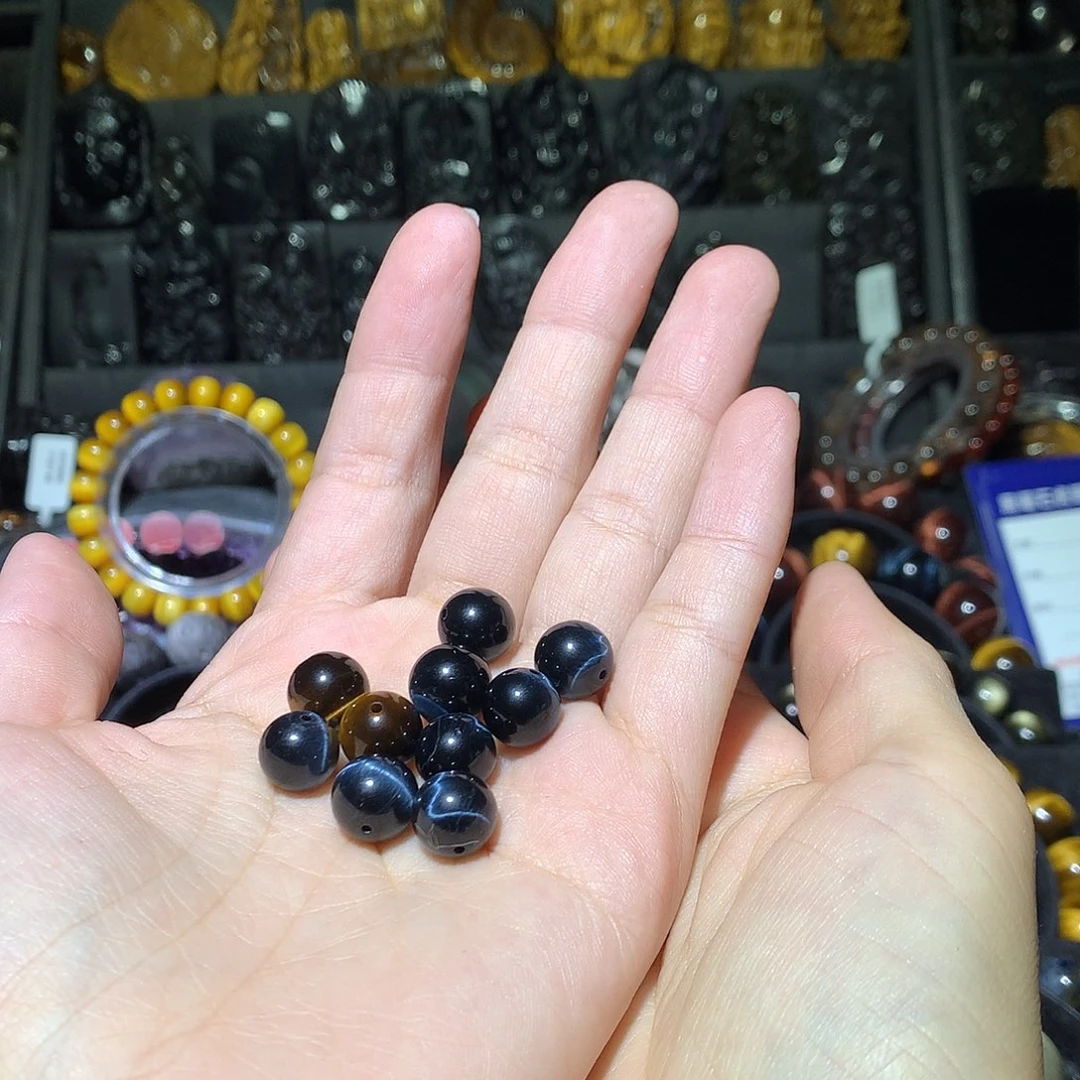 黑曜岩手链未镶嵌斗*