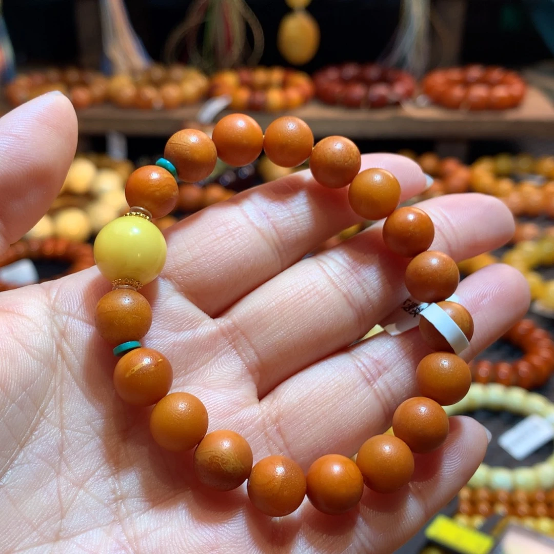 蜜蜡未镶嵌手串蜜蜡手串