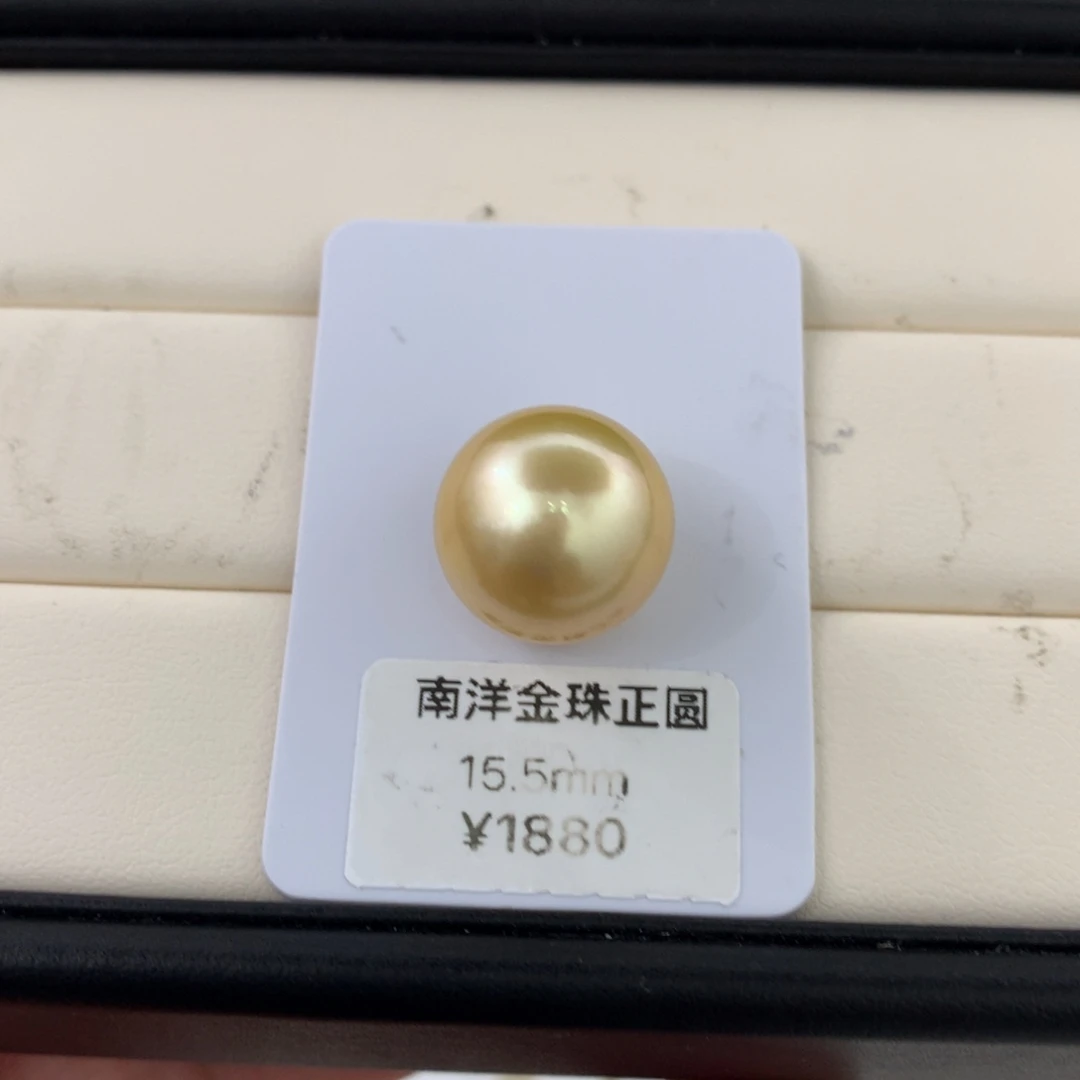未镶嵌海水珍珠裸珠15.5mm南洋金珠裸珠