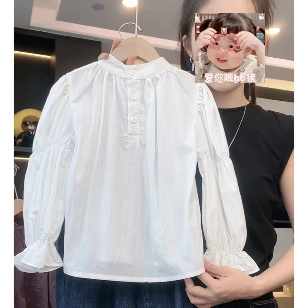 【Umi】春秋装韩版时尚洋气简约气质纯色长袖衬衫上衣MPG5050