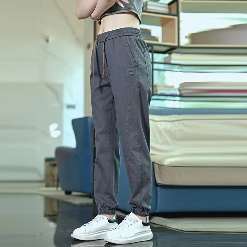 男款爆款2025新款男裤夏季薄款束脚款显瘦耐磨高级男士高级感裤子
