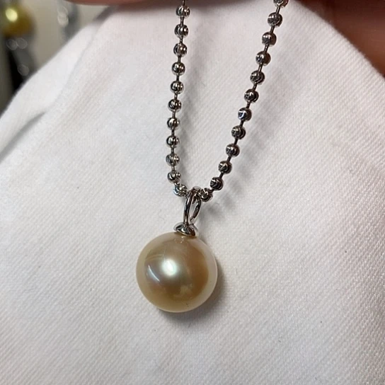 银S925镶嵌海水珍珠颈饰11.5
