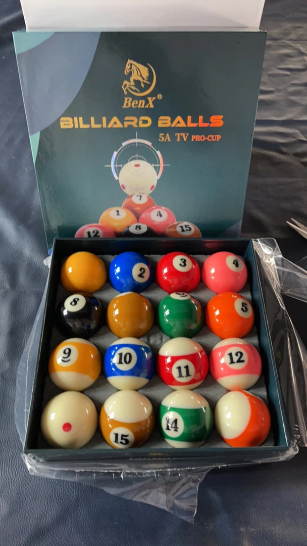 【国产球】奔霄5A-TV水晶台球全新正品标准高档球房体育用品