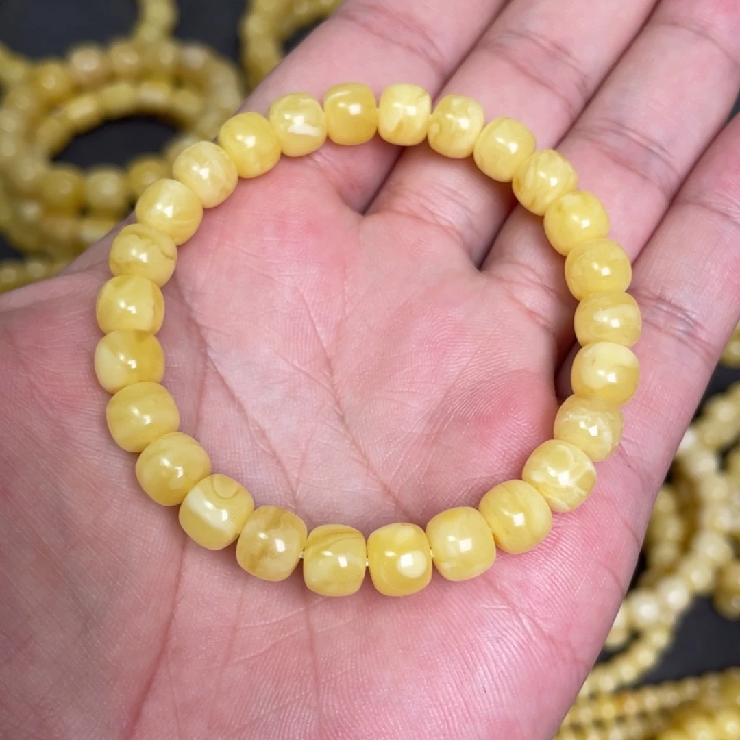 蜜蜡未镶嵌裸石蜜蜡手串8mm