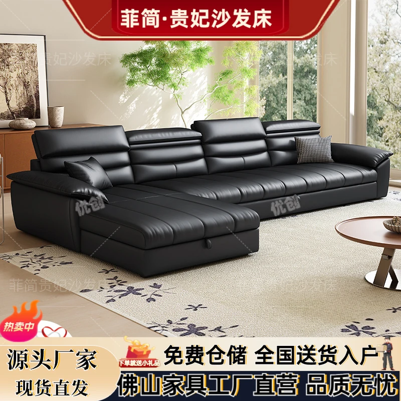 高头枕调节家用储物贵妃直排多功能折叠两用客厅中小户型沙发床