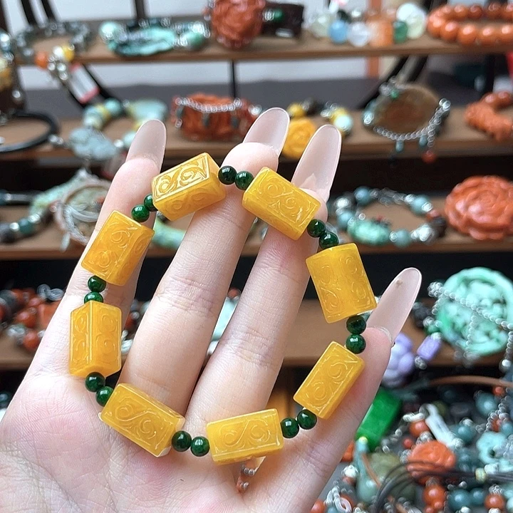 秋***雨未镶嵌手链翡翠饰品