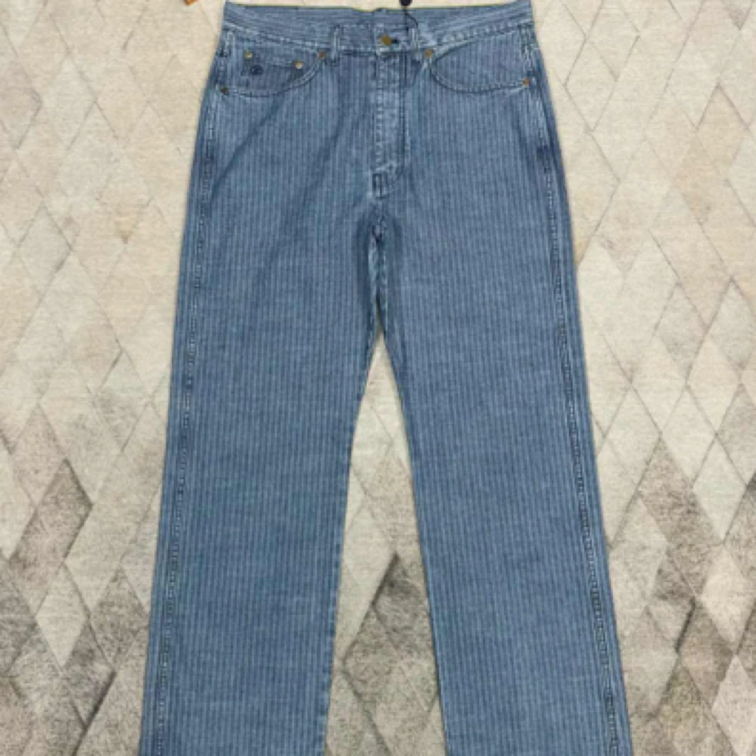 全新未使用 LouisVuitton/路易威登 132330 直筒竖纹牛仔裤