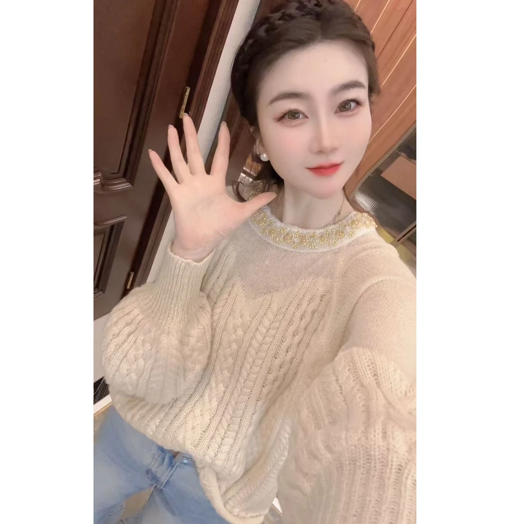 『璀璨烟花Z』时尚韩版设计款百搭休闲针织衫35252