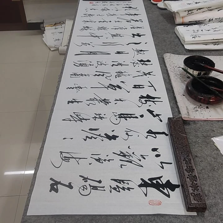 书法书法协会作品观沧海再赠送一副清风明月一壶酒