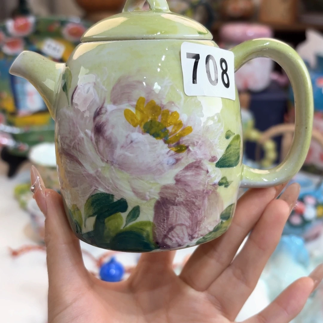景德镇手绘高温釉下彩陶瓷茶具