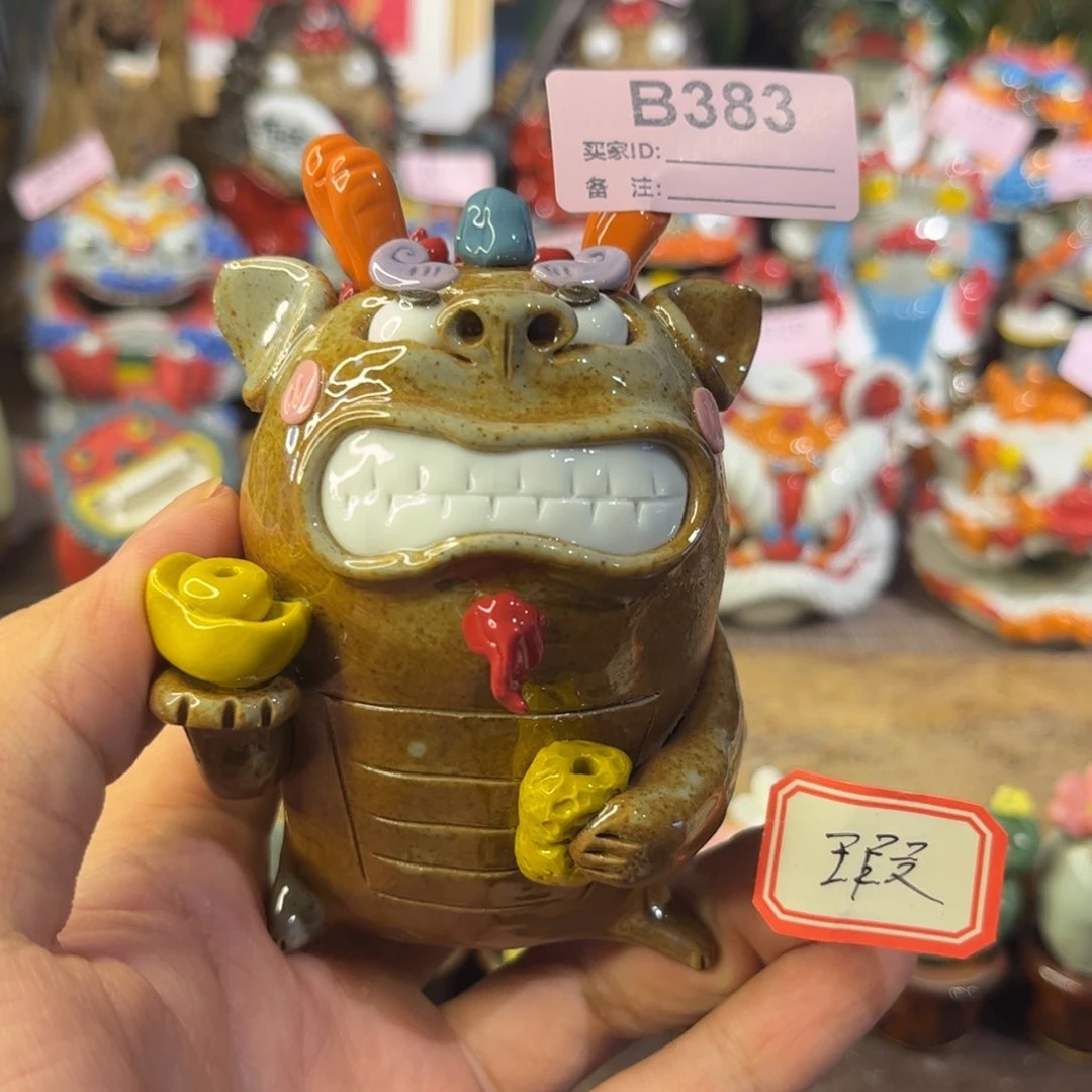 泥塑纯手工茶宠摆件