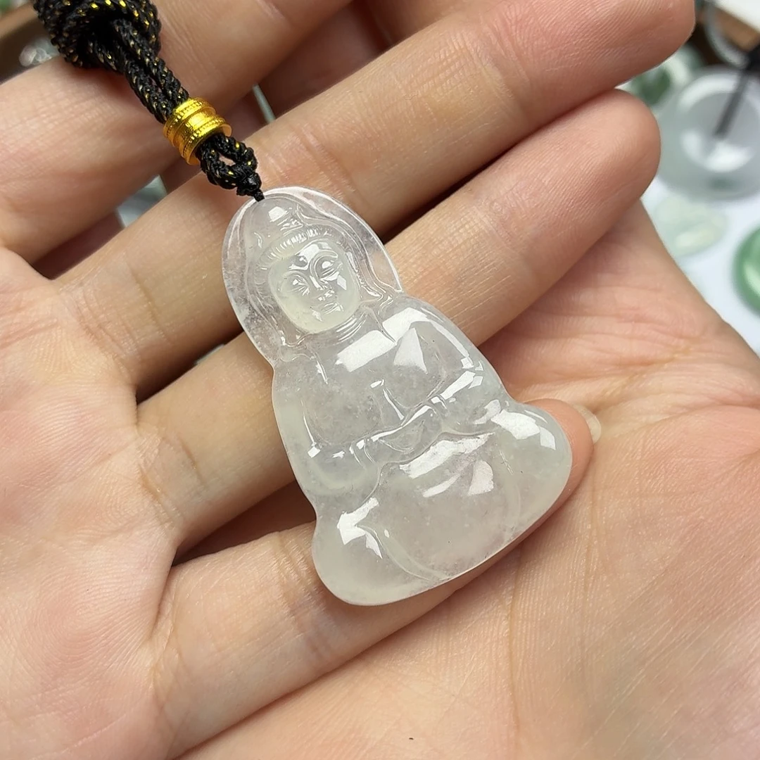 翡翠未镶嵌颈饰白冰素衣