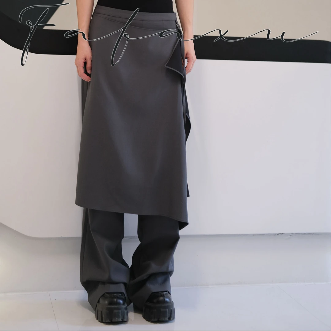 韩国设计师品牌UNDERSTANDING西装搭片裤宽松休闲高腰显瘦百搭