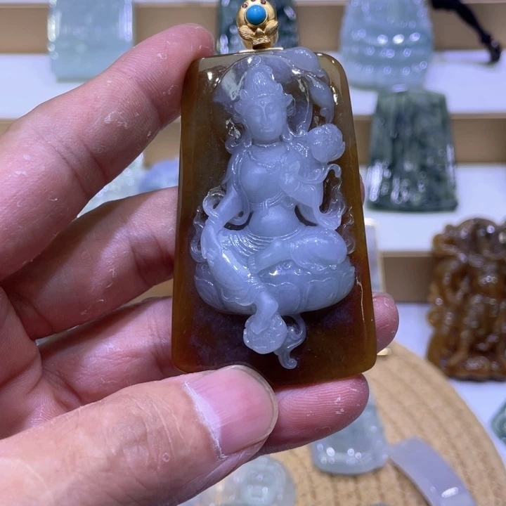 天***醉吊坠(不含链)未镶嵌翡翠翡翠自在观音