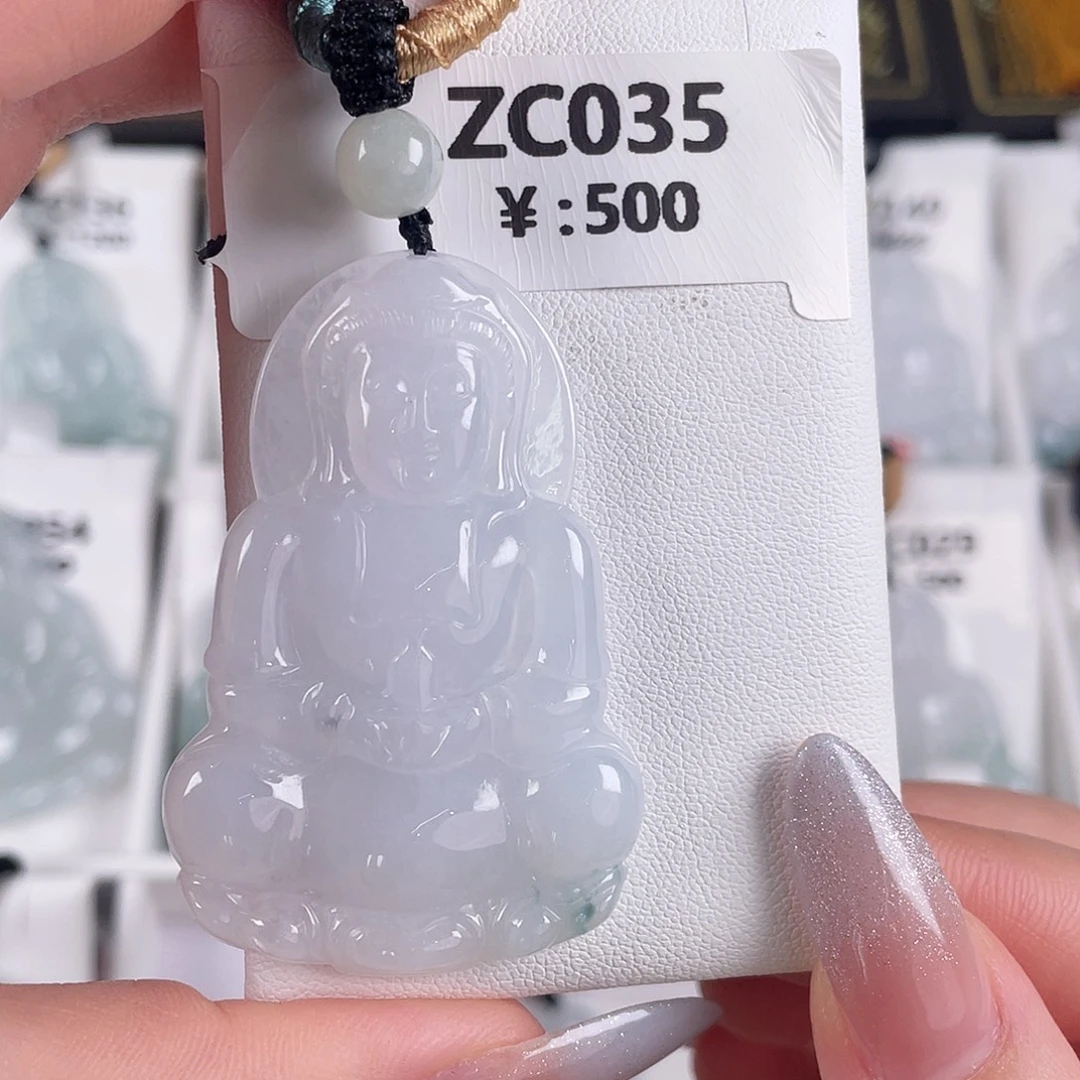 翡翠未镶嵌颈饰zc035