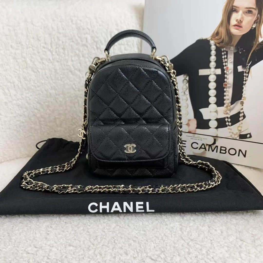 99新 Chanel/香奈儿 24B黑金小书包/12期免息/13504165/代卖服务
