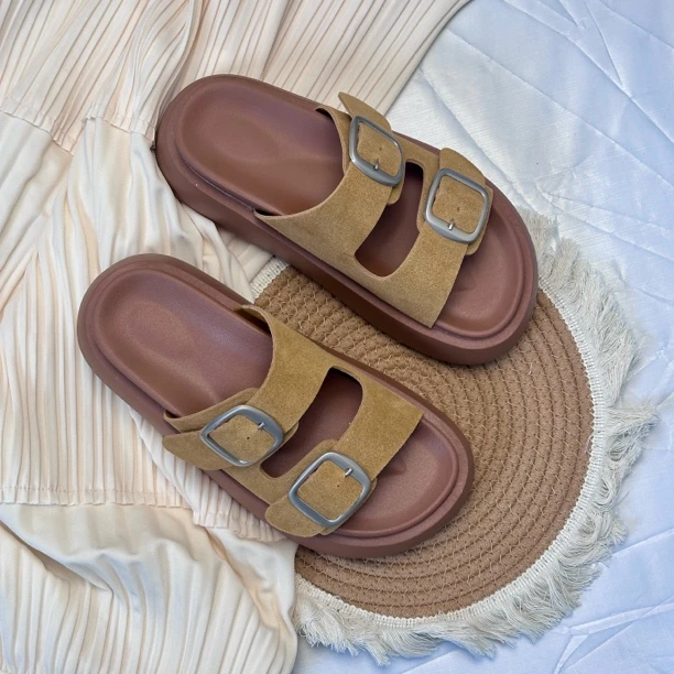 6cm厚底勃肯拖鞋女夏季百搭休闲时尚网红复古女鞋绝美软底凉拖潮