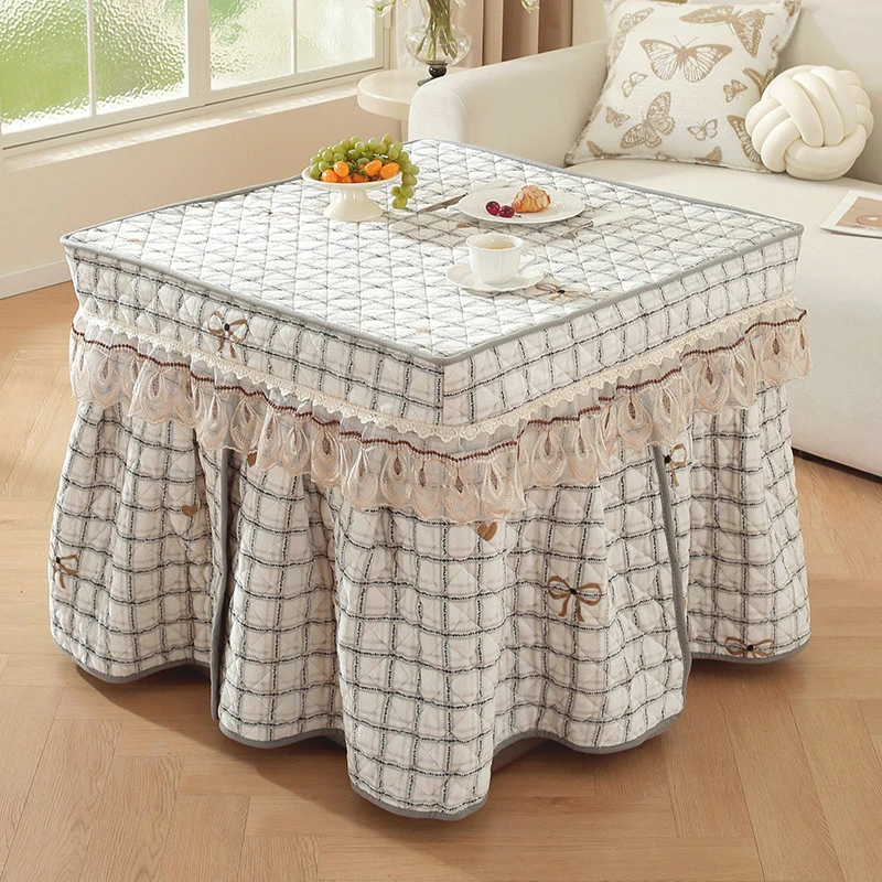 新款烤火罩电炉罩套加厚桌布正方形电暖桌套布罩电炉罩烤火炉套子