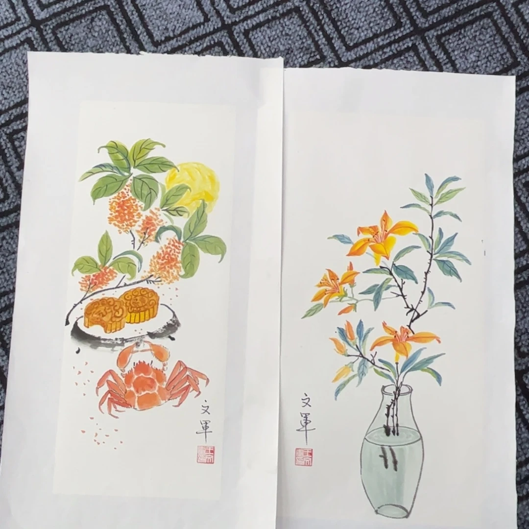 国画小品花鸟作品