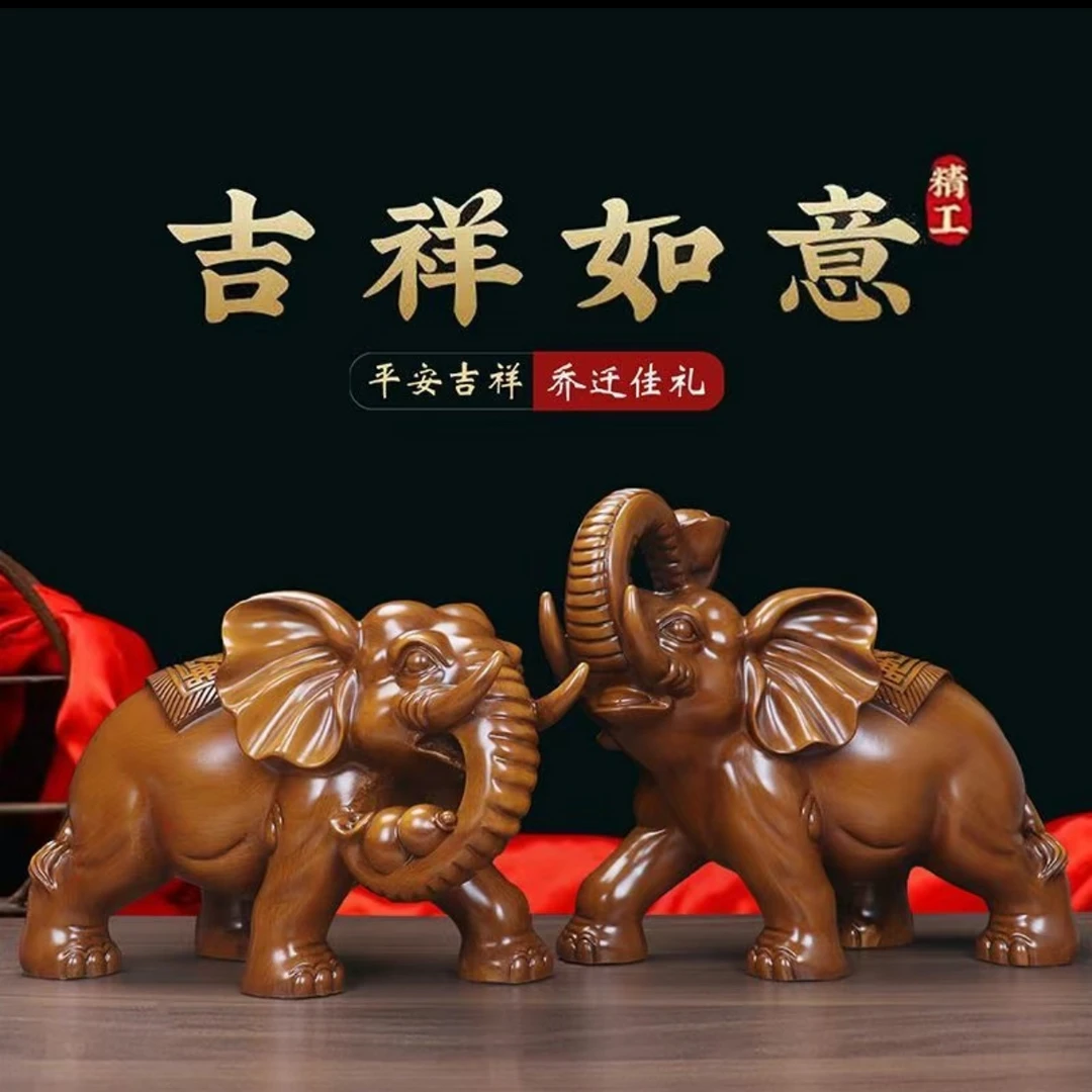 吉祥如意大象一对     SPL
