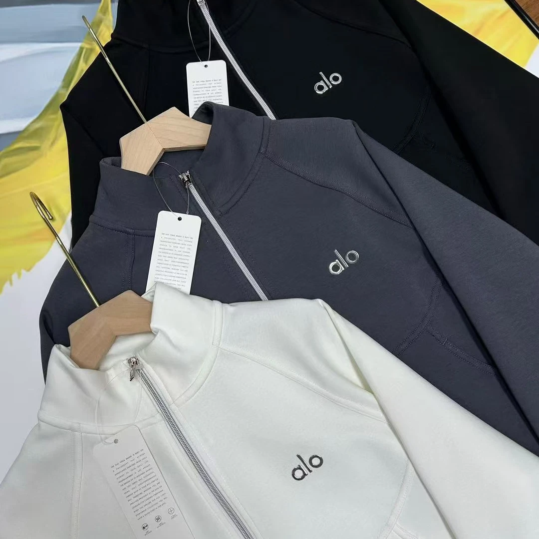 alo 专柜品质 女士透气运动宽松针织秋季新款外套舒适穿搭