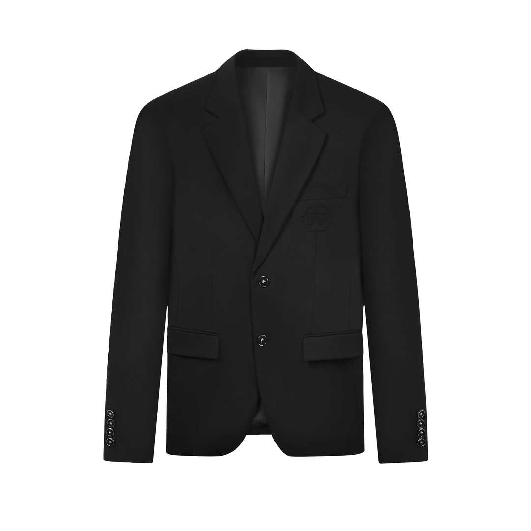 【PP】秋冬新款休闲便西男士修身时尚百搭轻奢羊毛西装外套056