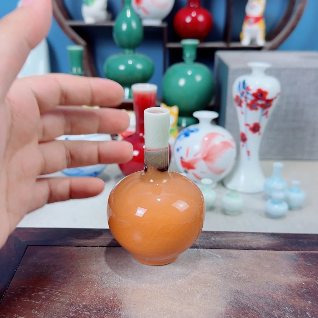 陶瓷手工小花器摆件