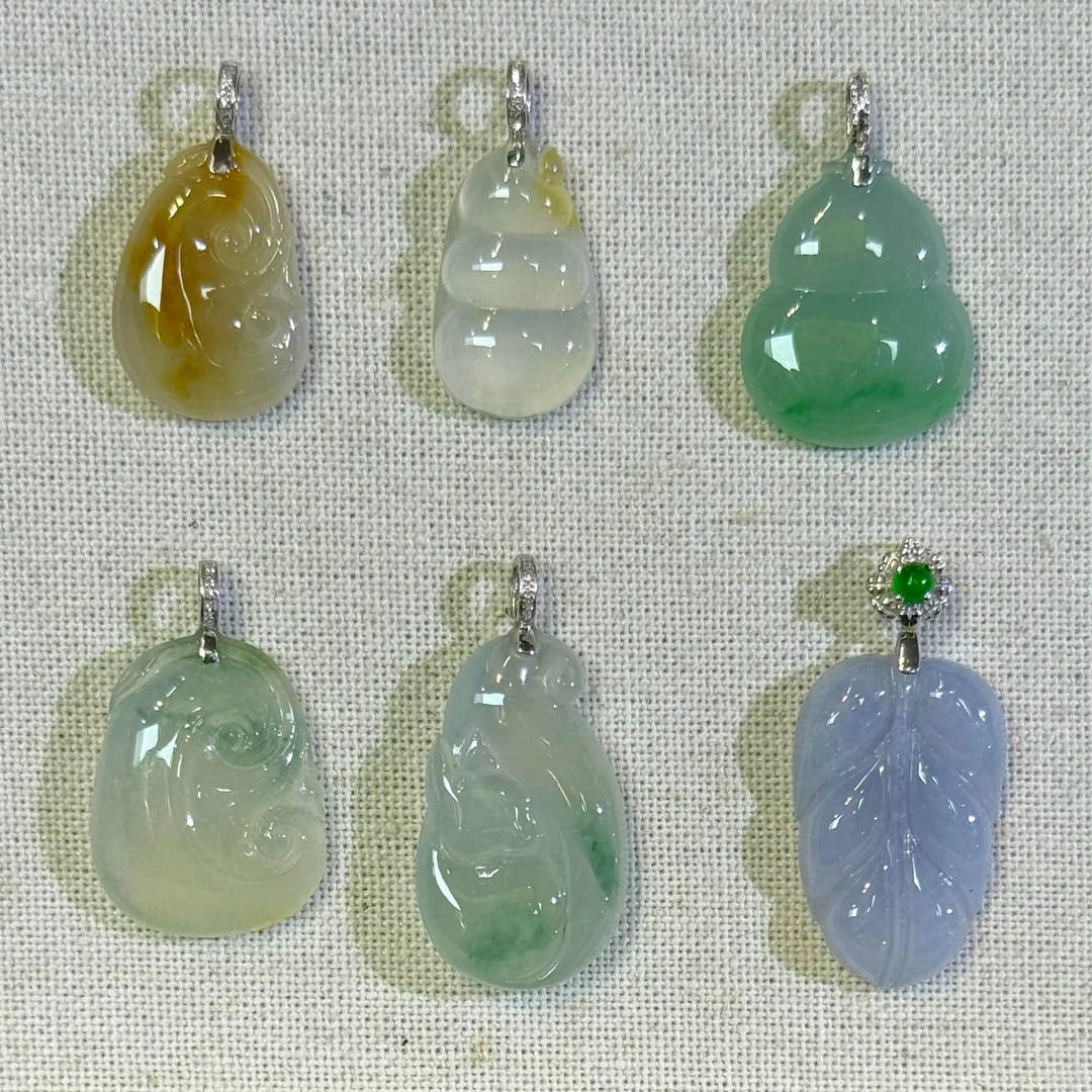 翡翠吊坠1件-18K金-多样性发货只发一件-JQ2-BK|CXQ21