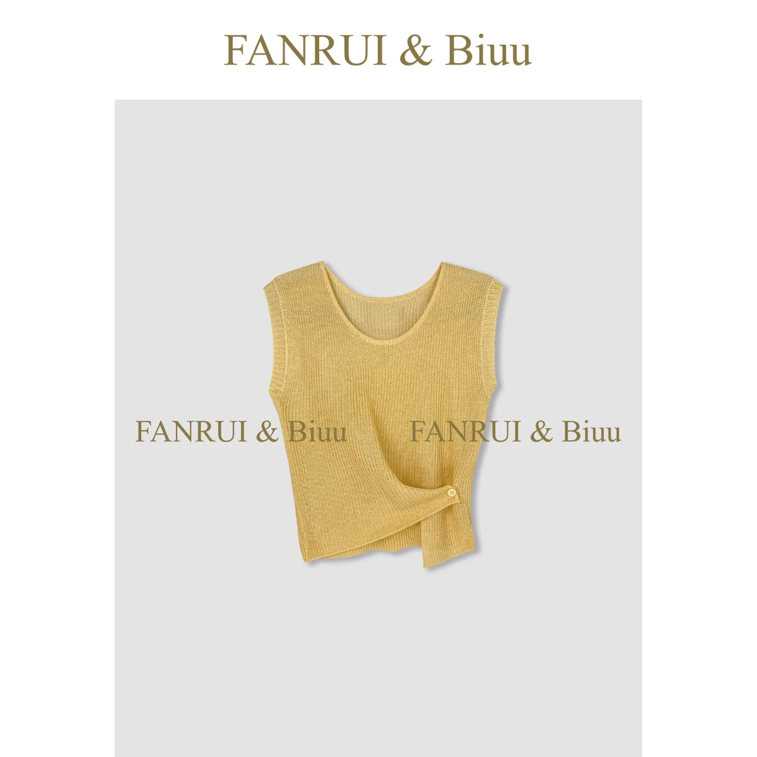 FANRUI/泛芮「轻痒」夏季不规则设计感洋气百搭新款无袖上衣B16592