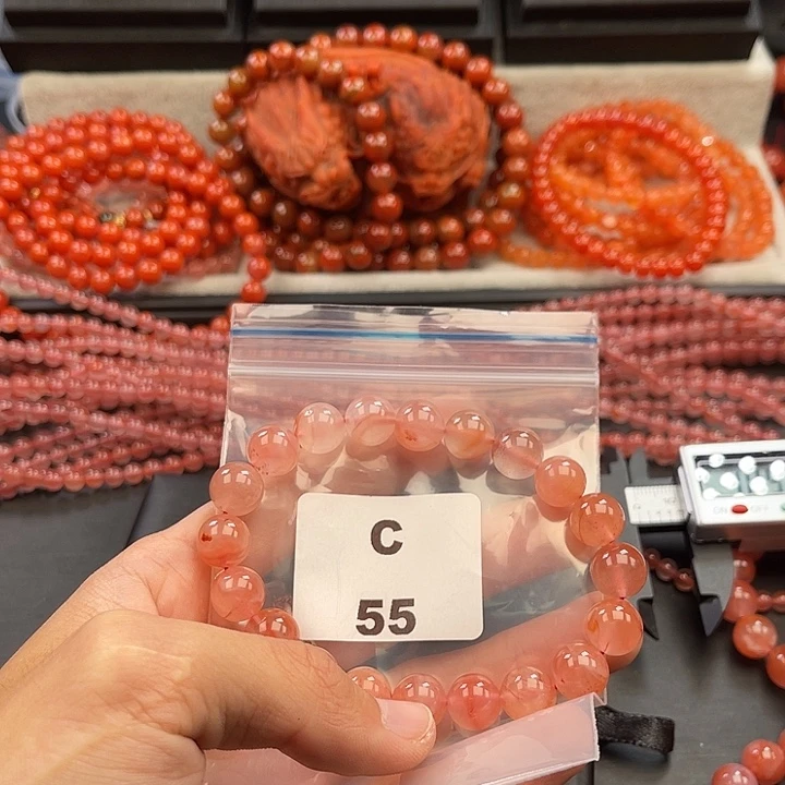 南红玛瑙未镶嵌多样性发货默认微瑕称重10mm