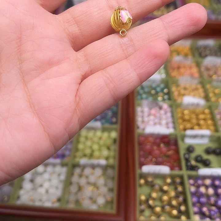 珐琅非遗传承手工圆珠扣