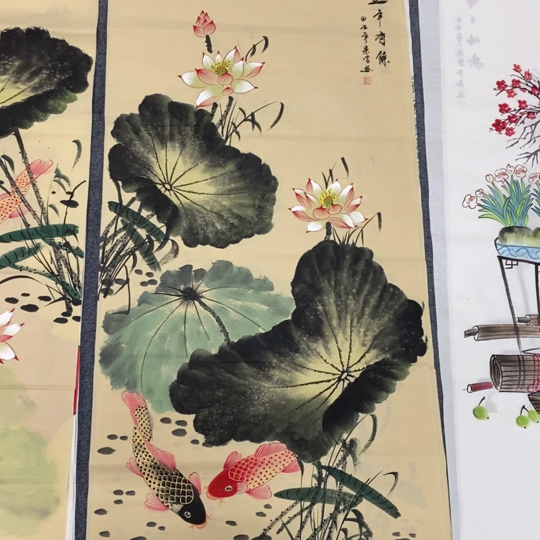 国画尺寸140✖️70四尺纯手绘