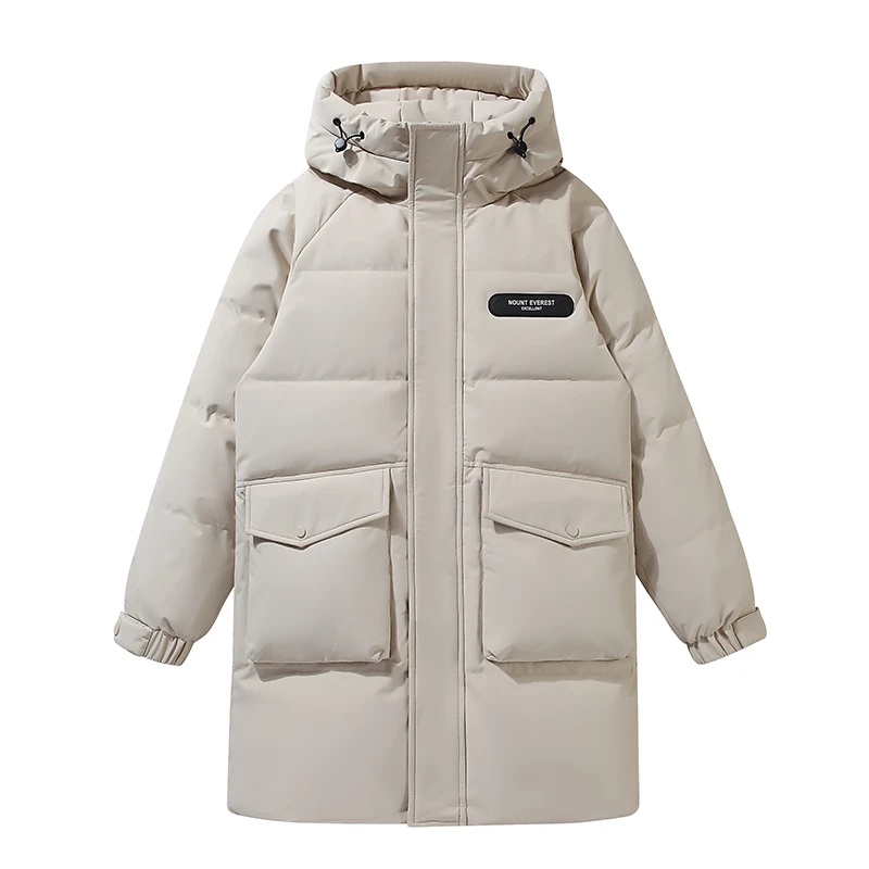 2024新款羽绒服男士宽松大码加厚时尚潮流连帽上衣外套