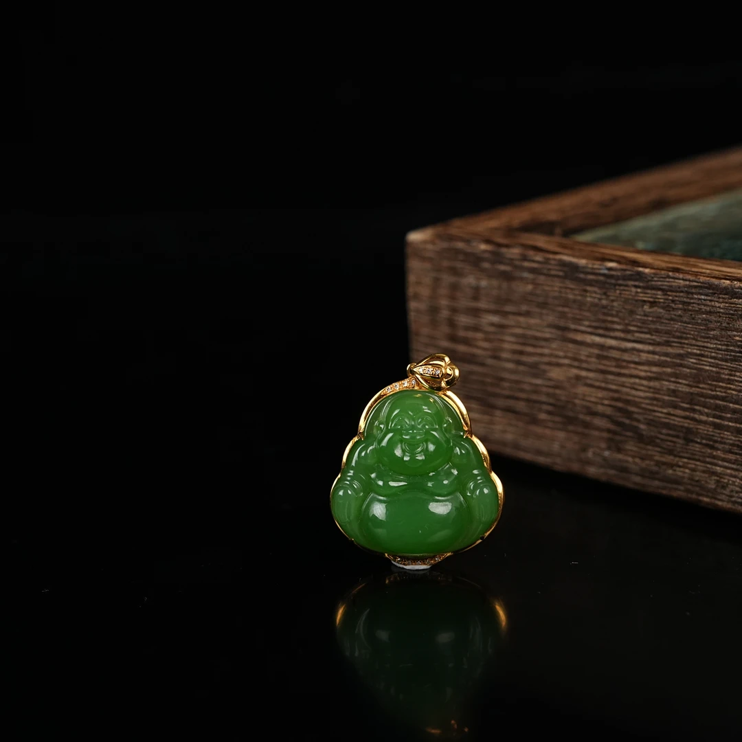 【云上叙】 29 QJD01300111 18K金镶嵌和田玉吊坠-多样性发其一