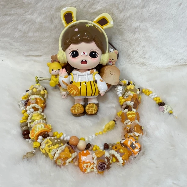 网红可爱奶油胶DIY手机背夹短链创意潮玩