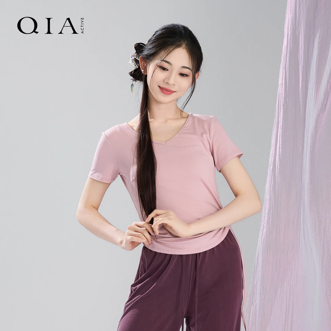 琪亚舞蹈服典舞上衣2025夏季新款艺考生穿搭中国舞修身短袖练功服