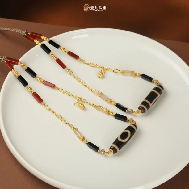 壹加师姐｜手工设计横版td玛瑙项链多样性发一6477h