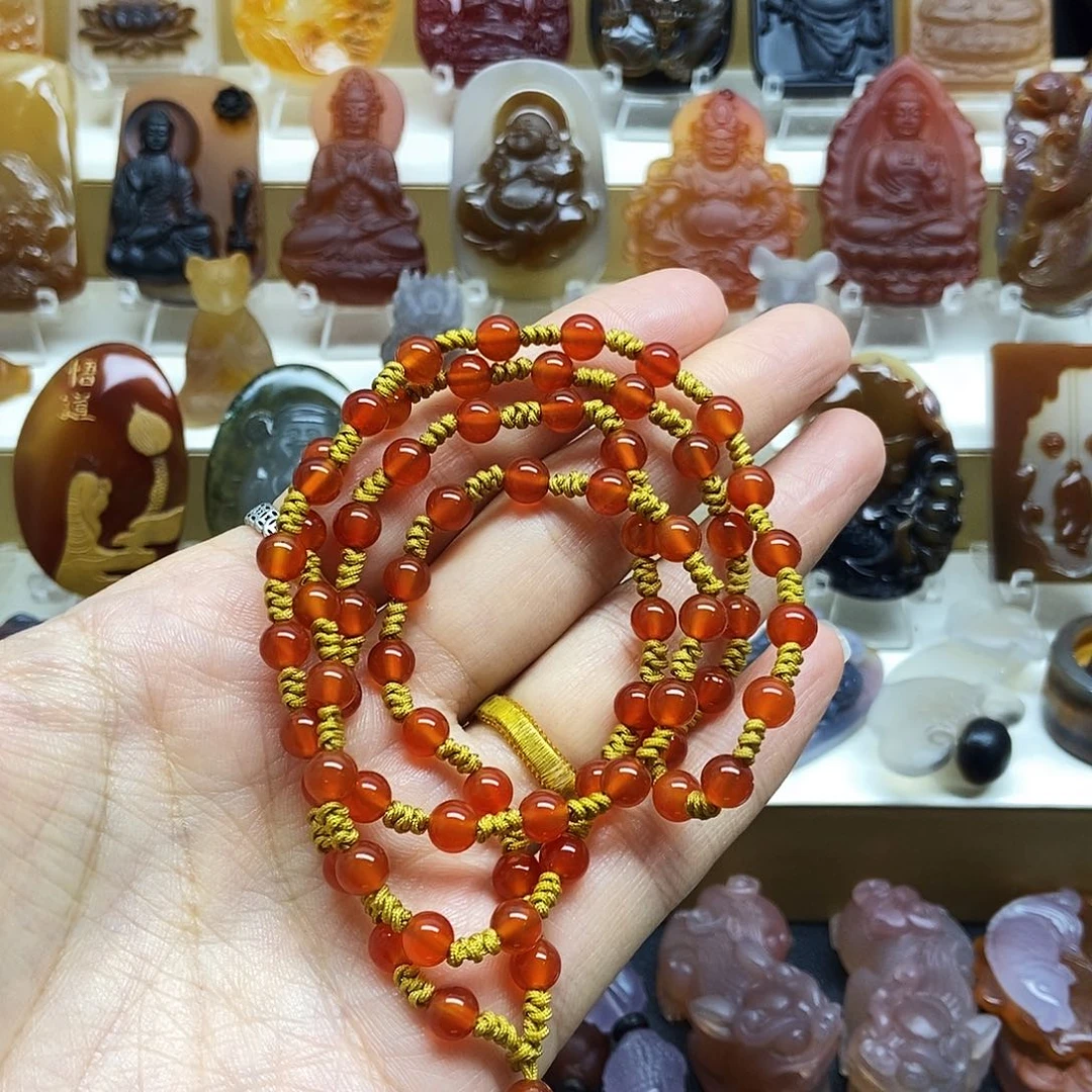 讲***0玛瑙/玉髓未镶嵌颈饰