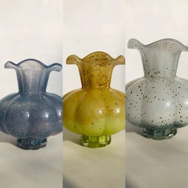东方美学手工琉璃花瓶复古南瓜型艺术家居组合样板间（颜色备注）