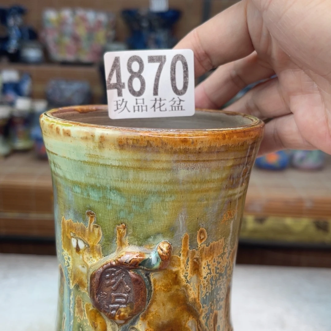 景德镇陶瓷手工花盆默认瑕疵