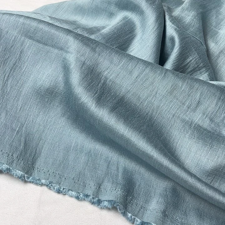 棉混纺浅豆绿色麻棉2米
