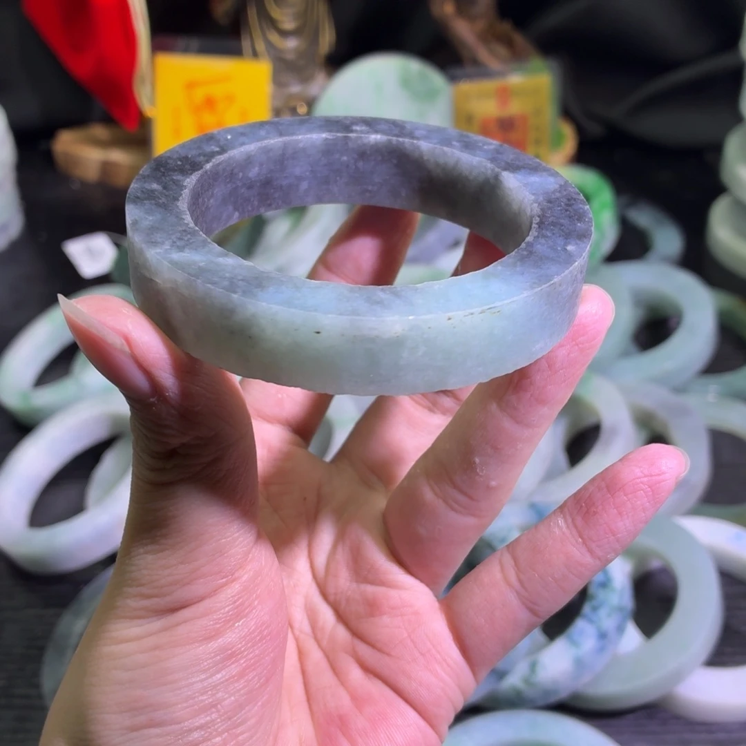 定制翡翠未镶嵌天然翡翠A货毛胚手镯定制