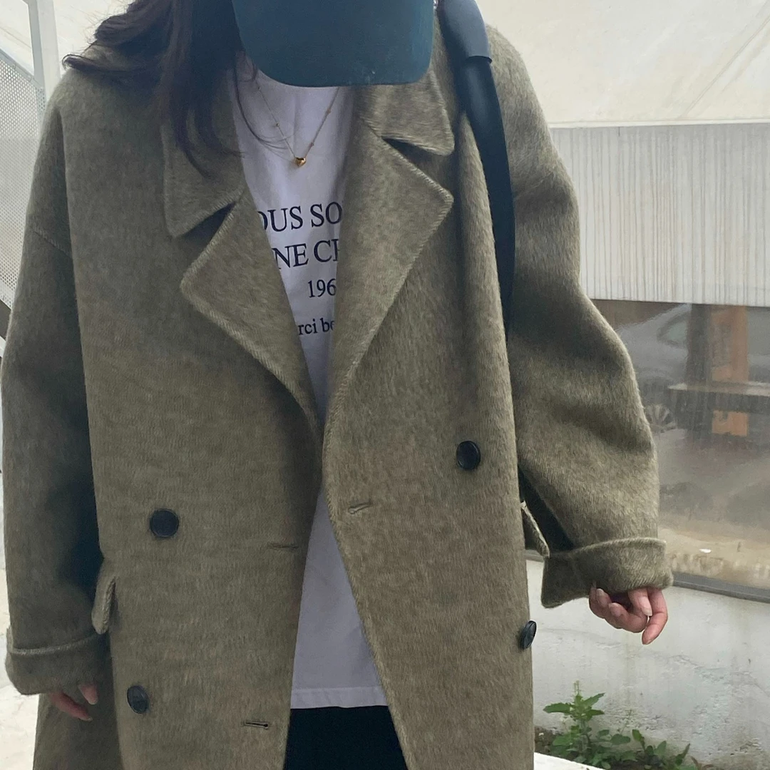 源头工厂—现货《克拉恋人》双面手缝羊毛大衣（含桑蚕丝）